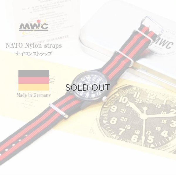 画像1: MWC NATO Nylon straps ナイロンストラップ 18mm JBレッド 