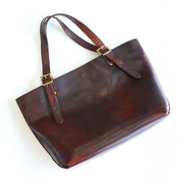 画像1:  Aging sample   vasco  LEATHER TRAVEL TOTE BAG MEDIUM  BROWN 