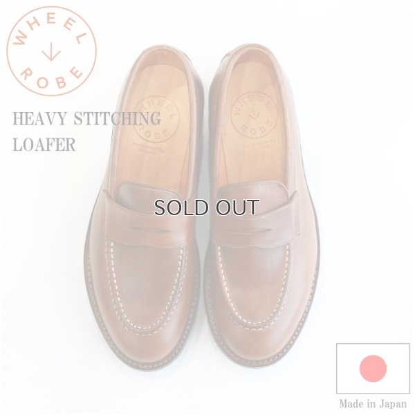 画像1: WHEEL ROBE ウィールローブ HEAVY STITCHING LOAFER Last #1228 ヘビーステッチングローファー NATURAL 