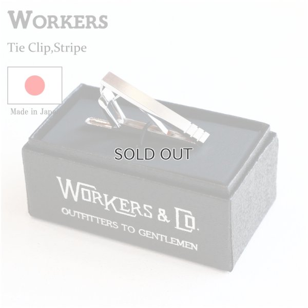 画像1: WORKERS ワーカーズ Tie Clip, Stripe タイクリップ ストライプ