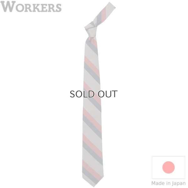 画像1: WORKERS  ワーカーズ  Silk Repp Tie  シルクレップタイ  Grey/Red/Navy