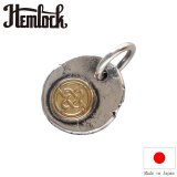 hemlock  ヘムロック  H circle logo metal K18point  ロゴ メタル トップ ゴールド 