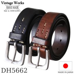 Vintage Works ヴィンテージワークス Leather belt 7Hole レザーベルト 7ホール 