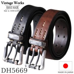 Vintage Works ヴィンテージワークス Leather belt 7Hole レザーベルト 7ホール 