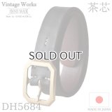 Vintage Works  ヴィンテージワークス  Leather belt 7Hole  レザーベルト 7ホール  茶芯 