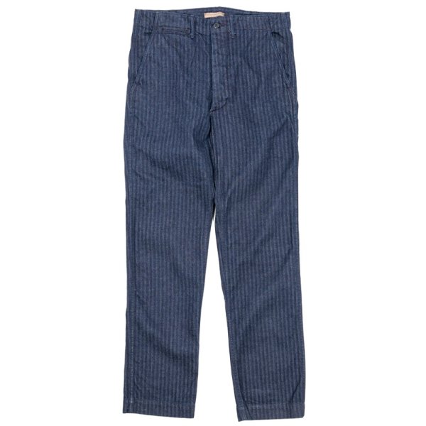 画像1: 【1月納品予定】 WORKERS  ワーカーズ  Officer Trousers Slim Type2, Indigo Herringbone 