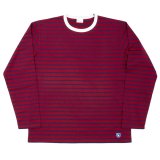 【2月納品予定】 WORKERS  ワーカーズ  Border T, Long Sleeve, c#G/ Trim White x Red x Navy 