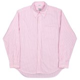 【1月納品予定】 WORKERS  ワーカーズ  Modified 6 Button BD, Supima OX, Stripe, Pink 
