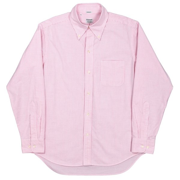 画像1: 【1月納品予定】 WORKERS  ワーカーズ  Modified 6 Button BD, Supima OX, Stripe, Pink 