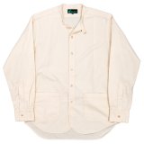 【3月納品予定】 WORKERS  ワーカーズ  Band Collar Shirt, Ecru Shirt Cloth 