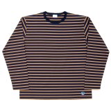 【2月納品予定】 WORKERS  ワーカーズ  Border T, Long Sleeve, c#F/ Navy x Tabby 