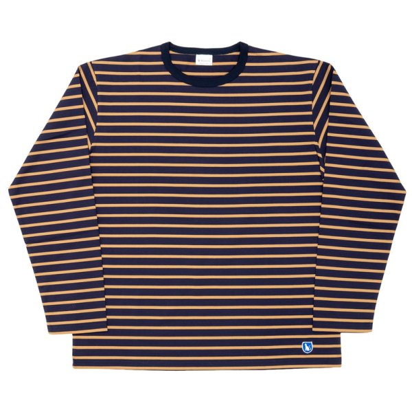 画像1: 【2月納品予定】 WORKERS  ワーカーズ  Border T, Long Sleeve, c#F/ Navy x Tabby 