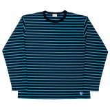 【2月納品予定】 WORKERS  ワーカーズ  Border T, Long Sleeve, c#E/ Neon Blue x Navy 