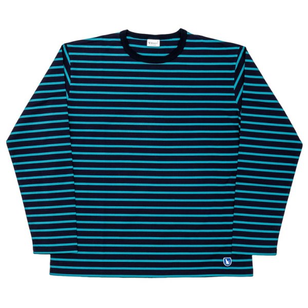 画像1: 【2月納品予定】 WORKERS  ワーカーズ  Border T, Long Sleeve, c#E/ Neon Blue x Navy 