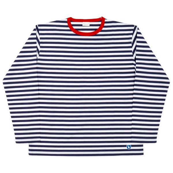 画像1: 【2月納品予定】 WORKERS  ワーカーズ  Border T, Long Sleeve, c#B/Trim Red x White x Navy 