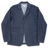 【1月納品予定】 WORKERS  ワーカーズ  Lounge Jacket, Indigo Herringbone 