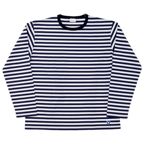 画像1: 【2月納品予定】 WORKERS  ワーカーズ  Border T, Long Sleeve, c#A/ Navy x White 