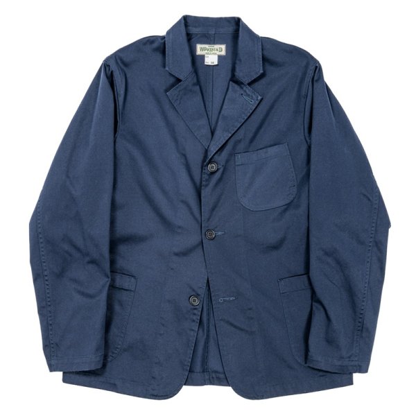 画像1: 【1月納品予定】 WORKERS  ワーカーズ  Lounge Jacket, 10 oz Navy Chino Cloth 