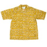 【4月納品予定】 WORKERS  ワーカーズ  Open Collar Shirt, Fish Block Print 