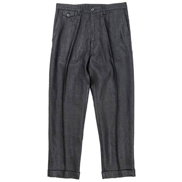 画像1: 【3月納品予定】 WORKERS  ワーカーズ  Moonglow Trousers 21, French Linen Herringbone, Black 