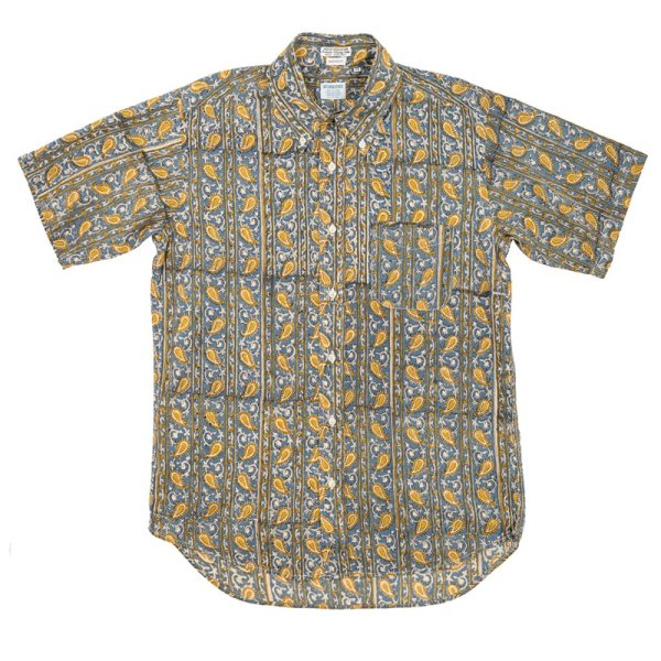 画像1: 【5月納品予定】 WORKERS  ワーカーズ  Modified Short Sleeve BD, India Block Print, Paisley 