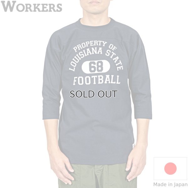 画像1: WORKERS  ワーカーズ  Football T, LOUISIANA, NAVY 