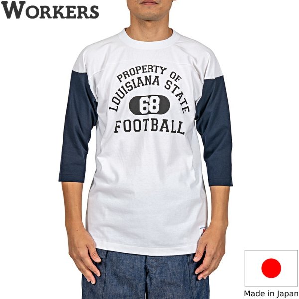 画像1: WORKERS  ワーカーズ  Football T, LOUISIANA, 2-Tone 