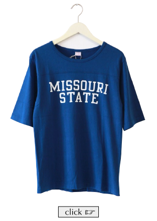 パインツリーコー PINE TREE CO. MISSOURI STATE 5分袖 FOOTBALL Tee フットボールTee