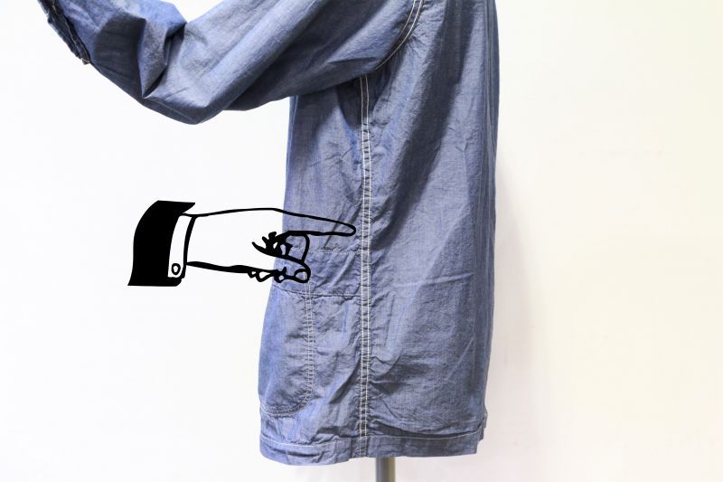 WORKERS ワーカーズ Sack Coat, Lt Chambray サックコート ライトシャンブレー