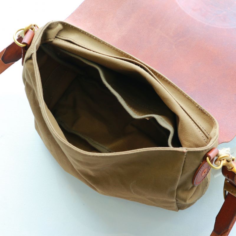 vasco ヴァスコ OILCANVAS×LEATHER MAIL BAG -SMALL キャンバス×レザー メールバッグ