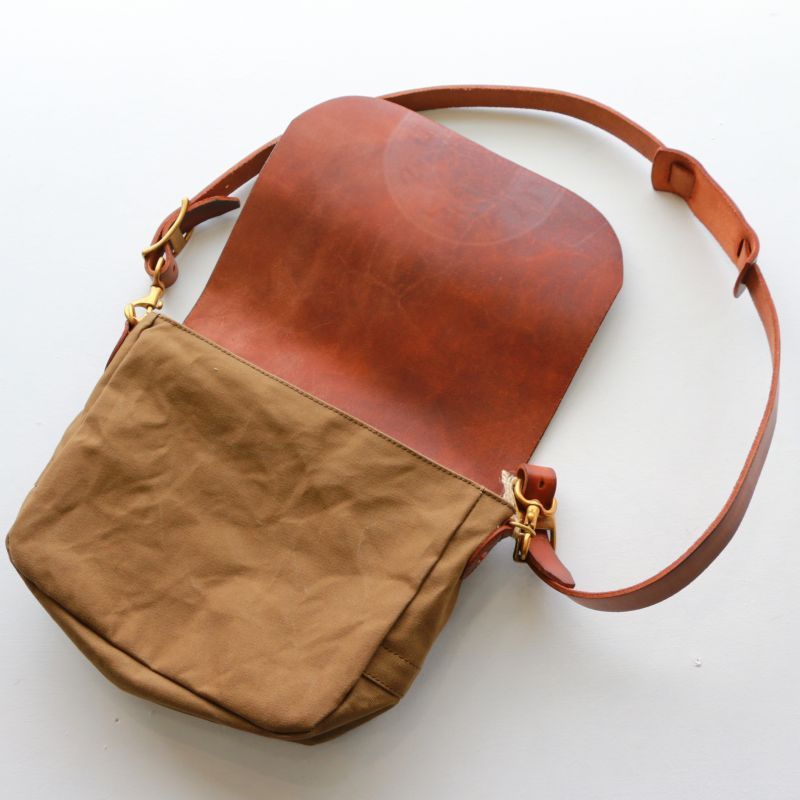 vasco ヴァスコ OILCANVAS×LEATHER MAIL BAG -SMALL キャンバス×レザー メールバッグ