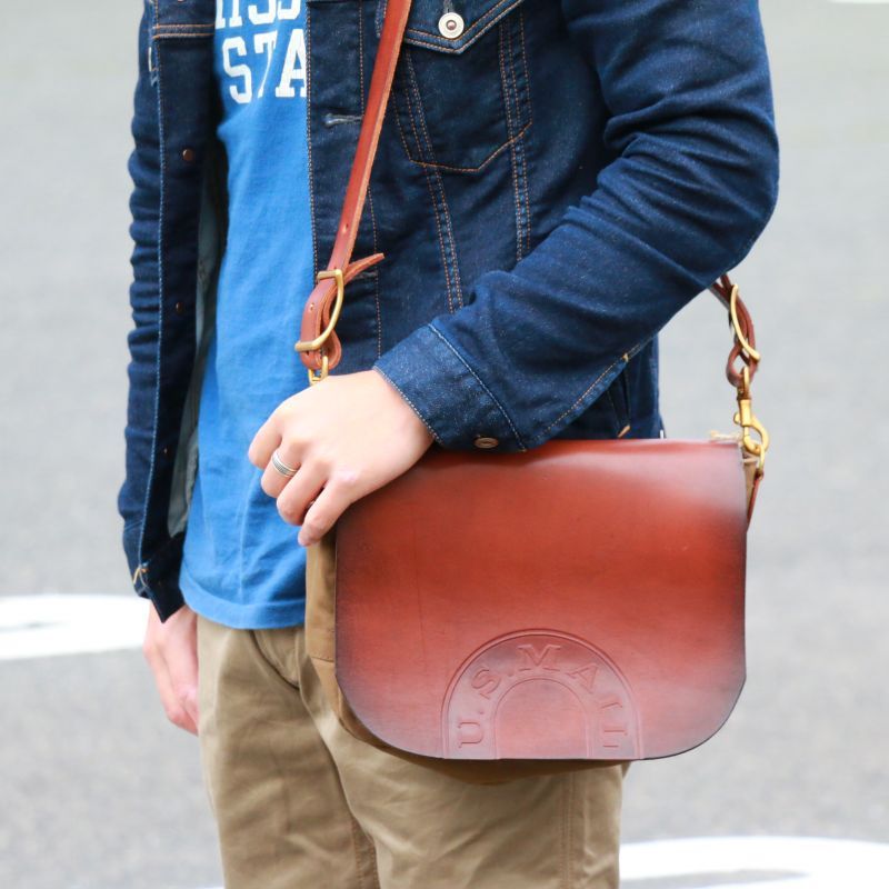 vasco ヴァスコ OILCANVAS×LEATHER MAIL BAG -SMALL キャンバス×レザー メールバッグ