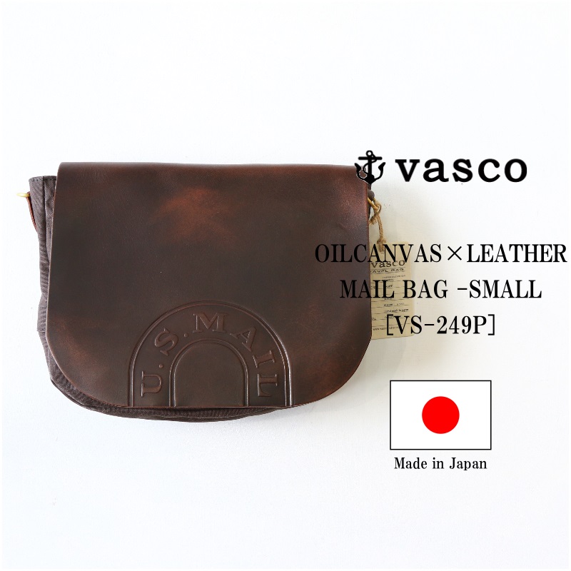 vasco ヴァスコ OILCANVAS×LEATHER MAIL BAG -SMALL キャンバス×レザー メールバッグ