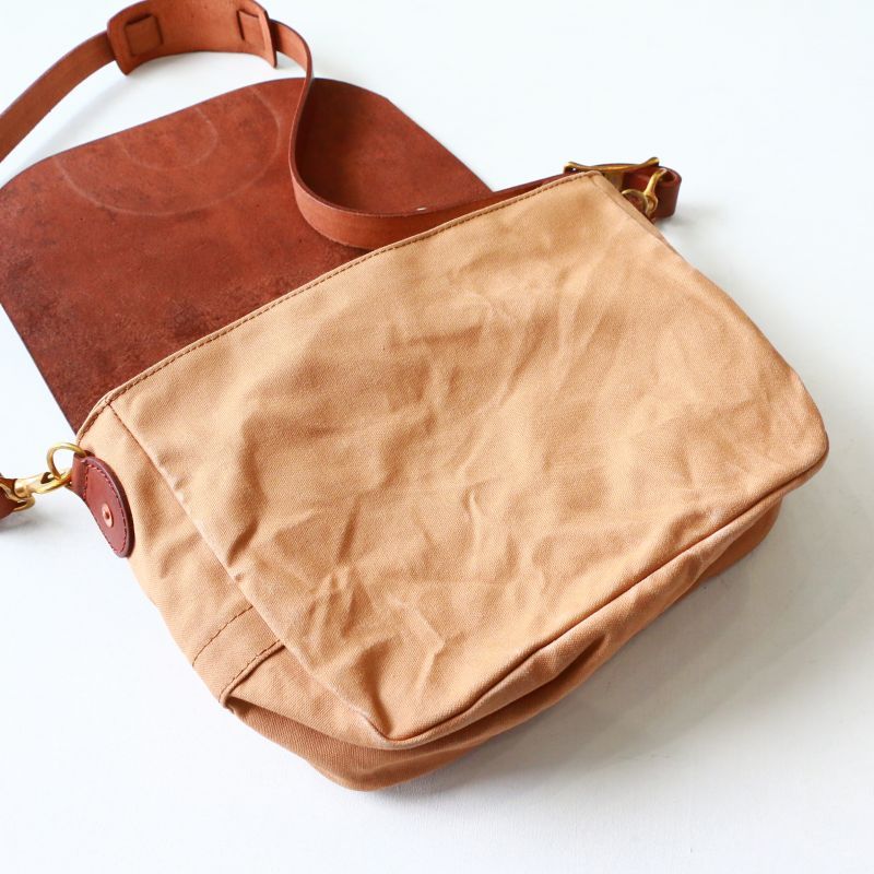 vasco ヴァスコ OILCANVAS×LEATHER MAIL BAG -SMALL キャンバス×レザー メールバッグ