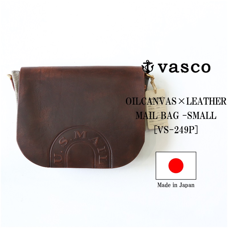 vasco ヴァスコ OILCANVAS×LEATHER MAIL BAG -SMALL キャンバス×レザー メールバッグ