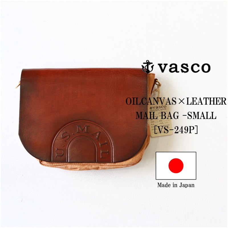 vasco ヴァスコ OILCANVAS×LEATHER MAIL BAG -SMALL キャンバス×レザー メールバッグ