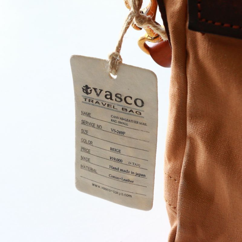 vasco ヴァスコ OILCANVAS×LEATHER MAIL BAG -SMALL キャンバス×レザー メールバッグ