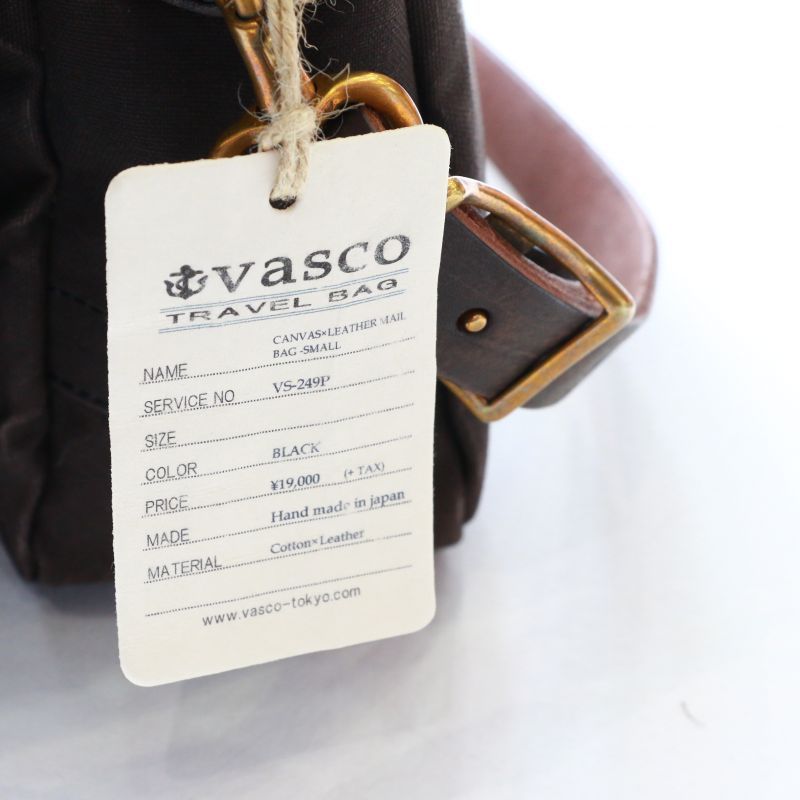 vasco ヴァスコ OILCANVAS×LEATHER MAIL BAG -SMALL キャンバス×レザー メールバッグ