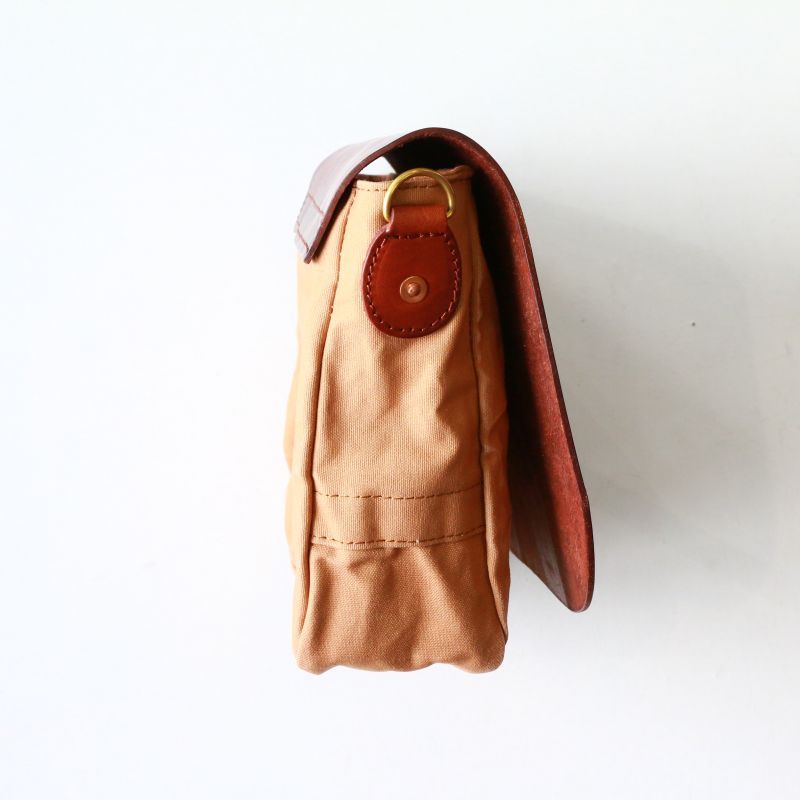 vasco ヴァスコ OILCANVAS×LEATHER MAIL BAG -SMALL キャンバス×レザー メールバッグ