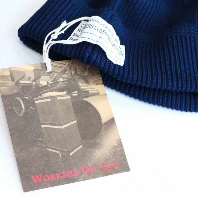 WORKERS ワーカーズ Cotton Knit Cap, Navy コットンニットキャップ ネイビー