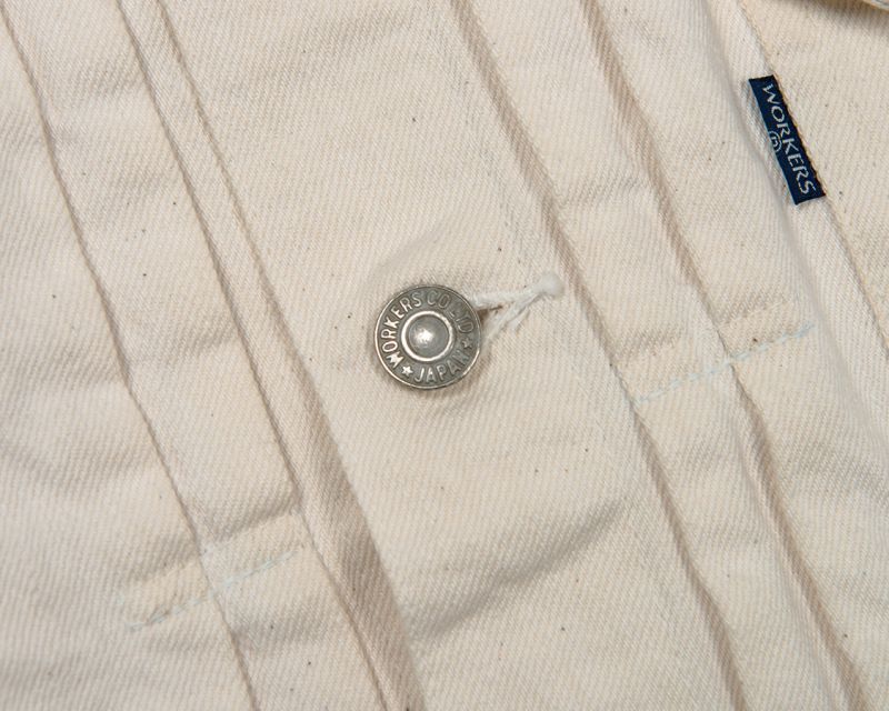 WORKERS ワーカーズ 1st Type Jacket, White Denim ホワイトデニムジャケット