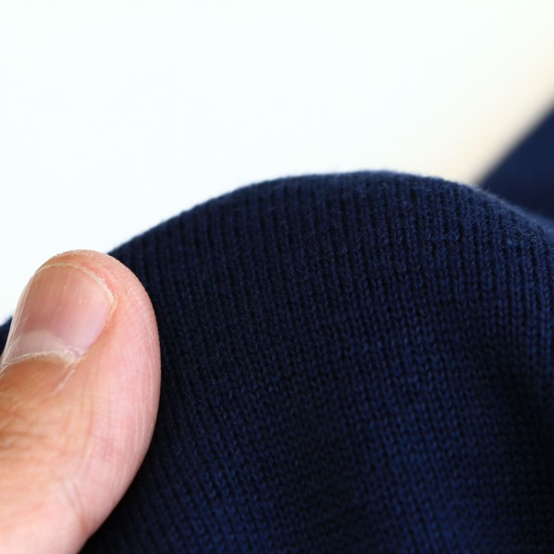 WORKERS ワーカーズ Organic Cotton Sweater, V-Neck,Navy オーガニックコットンVネックセーター ネイビー