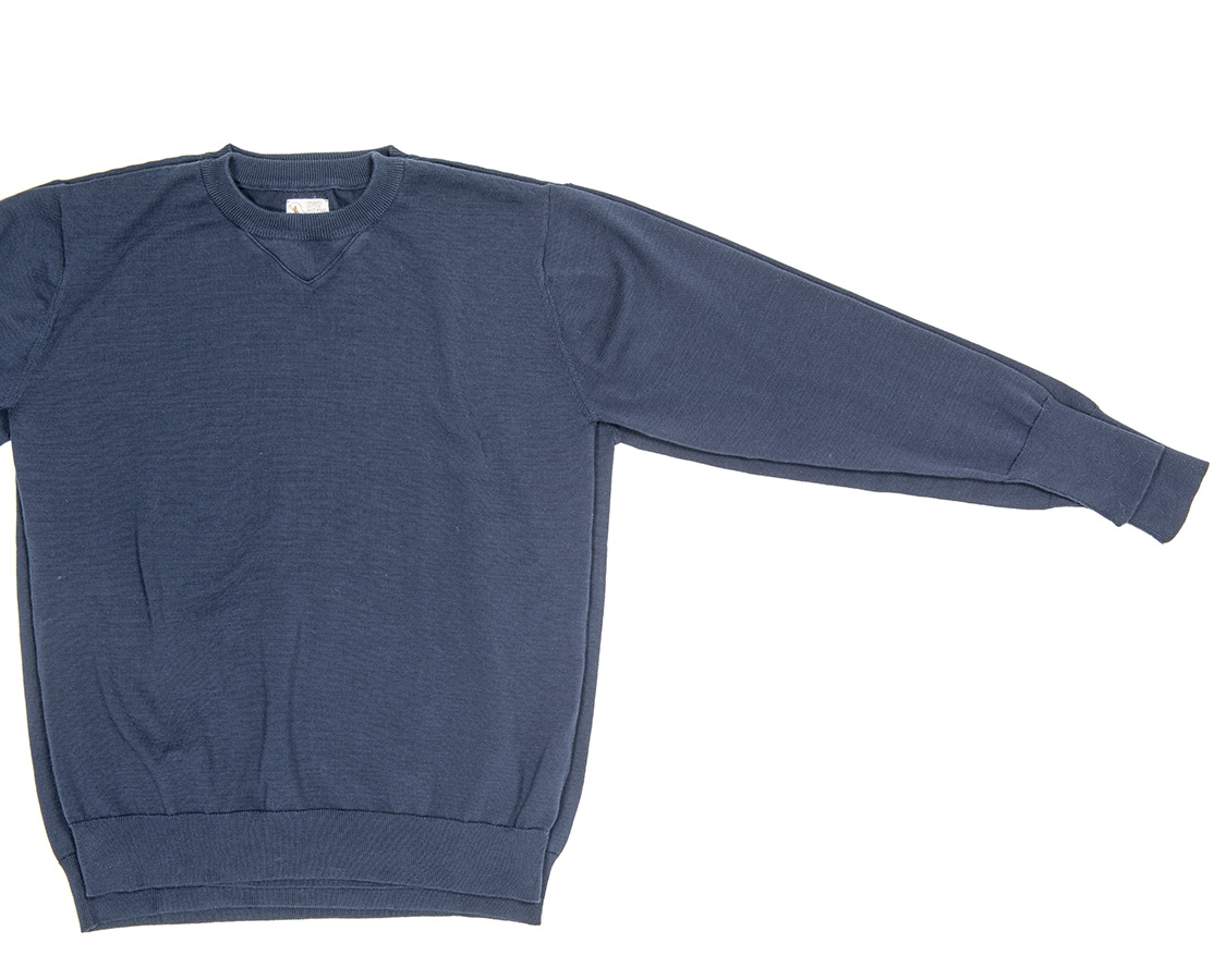 WORKERS ワーカーズ Organic Cotton Sweater, V-Neck,Navy オーガニックコットンVネックセーター ネイビー