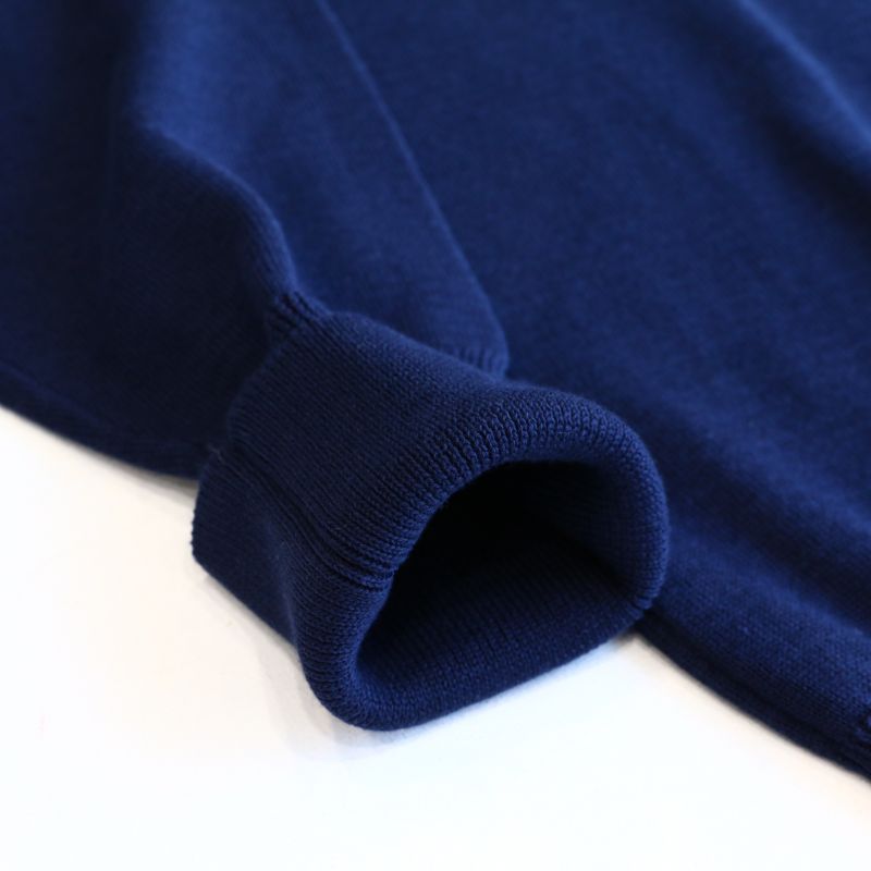 WORKERS ワーカーズ Organic Cotton Sweater, V-Neck,Navy オーガニックコットンVネックセーター ネイビー