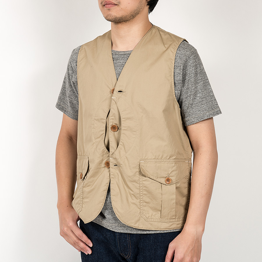 【3月入荷予定】WORKERS ワーカーズ Cruiser Vest, Beige CL Twill クルーザーベスト ベージュ