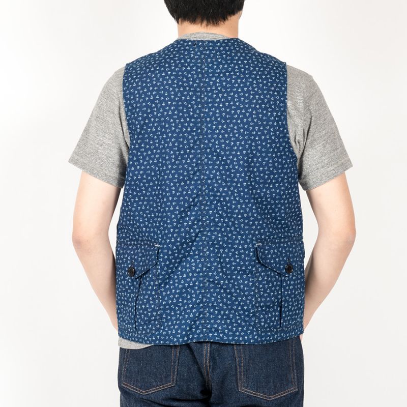 【3月入荷予定】WORKERS ワーカーズ Cruiser Vest, Indigo Calico クルーザーベスト インディゴキャラコ