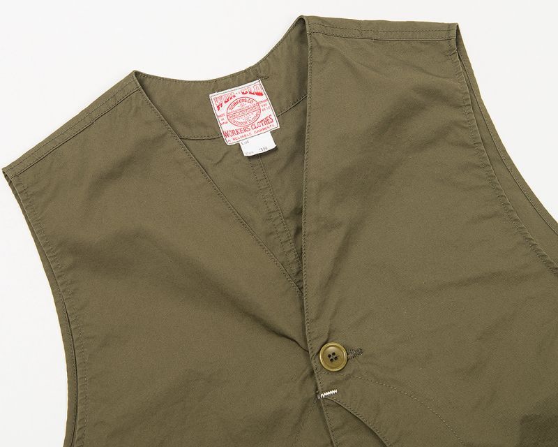 【3月入荷予定】WORKERS ワーカーズ Cruiser Vest, Indigo Calico クルーザーベスト インディゴキャラコ