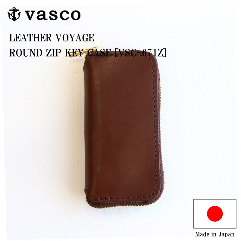 vasco ヴァスコ LEATHER VOYAGE ROUND ZIP KEY CASE レザーボヤージュラウンドジップキーケース