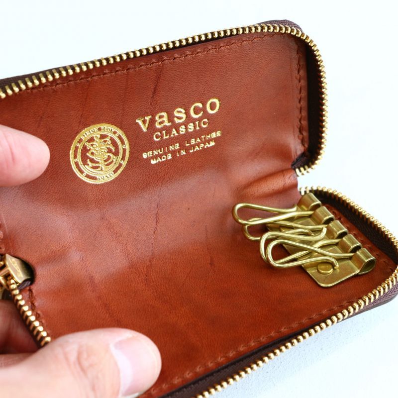 vasco ヴァスコ LEATHER VOYAGE ROUND ZIP KEY CASE レザーボヤージュラウンドジップキーケース