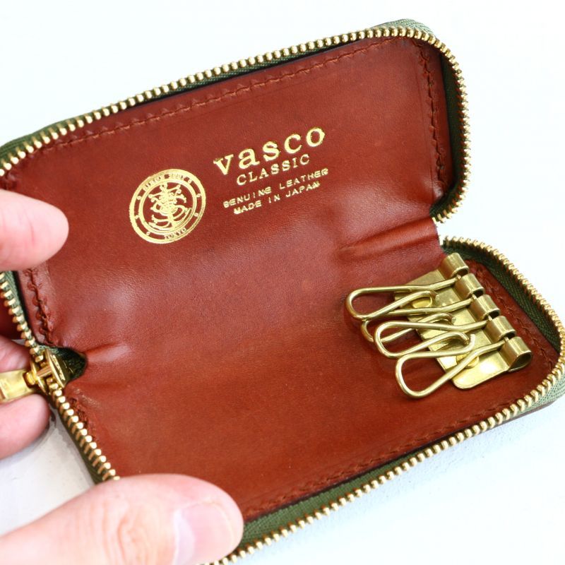 vasco ヴァスコ LEATHER VOYAGE ROUND ZIP KEY CASE レザーボヤージュラウンドジップキーケース